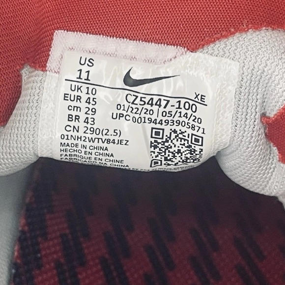 Nike Air Zoom Pegasus 37 "Atlanta Falcons" Men's Size 11 (CZ5447-100) - Picture 9 of 14